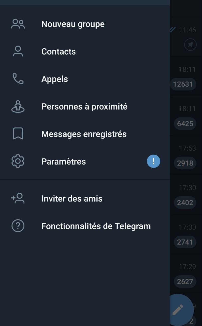 Inviter des amis avec Telegram